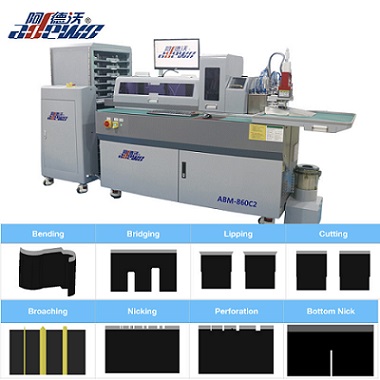 ABM-860C2 उच्च नियम स्वचालित डाइ बोर्ड झुकाउने मेसिन - लचिलो नियम प्रशोधन प्रणाली